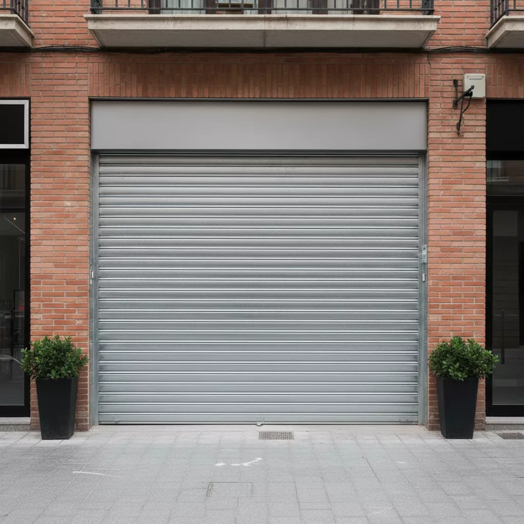 persiana metálica de local comercial